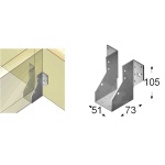 SUPPORTO PER TRAVI IN LEGNO ESTERNO 2.0X51X73X105mm 4741280722058