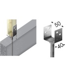 SUPPORTO DI FISSAGGIO TIPO U CON ANCORAGGIO ARRAS 50X40X85X200X4mm ZINCATO A CALDO 4741280735010