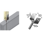 SUPPORTO DI FISSAGGIO TIPO U CON ANCORAGGIO 5.0X50X60X125X250mm 4741280735027