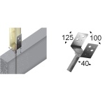 SUPPORTO DI FISSAGGIO TIPO U CON ANCORAGGIO ARRAS 100X40X125X5mm ZINCATO A CALDO 4741280735072