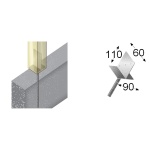 SUPPORTO DI FISSAGGIO TIPO I CON ANCORAGGIO 90X60X60X110mm ZINCATO A CALDO 4741280735164