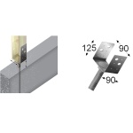 SUPPORTO DI FISSAGGIO TIPO U CON ANCORAGGIO ARRAS 90X90X125X5mm ZINCATO A CALDO 4741280735515
