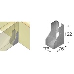 SUPPORTO PER TRAVI IN LEGNO INTERNO ARRAS 76X122X2mm ZINCATO A CALDO 4741280723178