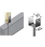 SUPPORTO DI FISSAGGIO TIPO U CON ANCORAGGIO ARRAS 50X40X85X200X4mm ZINCATO A CALDO 4741280735010