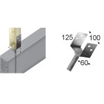SUPPORTO DI FISSAGGIO TIPO U CON ANCORAGGIO ARRAS 100X60X125X5.0X250mm 4741280735089