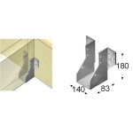 SUPPORTO PER TRAVI IN LEGNO ESTERNO 2.0X140X83X165mm 4750053001054