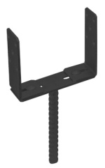SUPPORTO REGOLABILE PER PILASTRI GRUNDLINE 60-200X136X4mm NERO 5907708182012